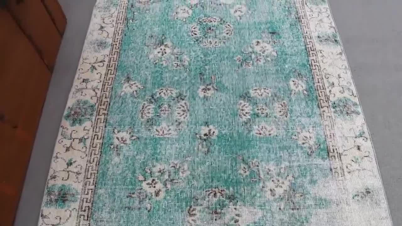 トルコ絨毯 4 x 7 フィート ヴィンテージ 114 x 202 cm